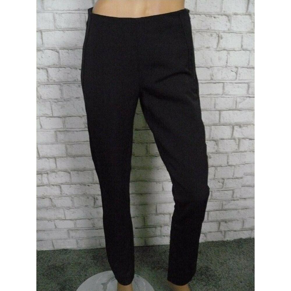 $300 Pink Tartan Black Structured Knit Seamed Trouser Pants Split Hem 4 NEW - Picture 1 of 16